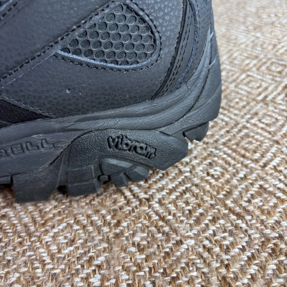 Merrell Moab 2 Mid Tactical Duty Boots Men's Sz 13W Black Vibram Sole Outdoor